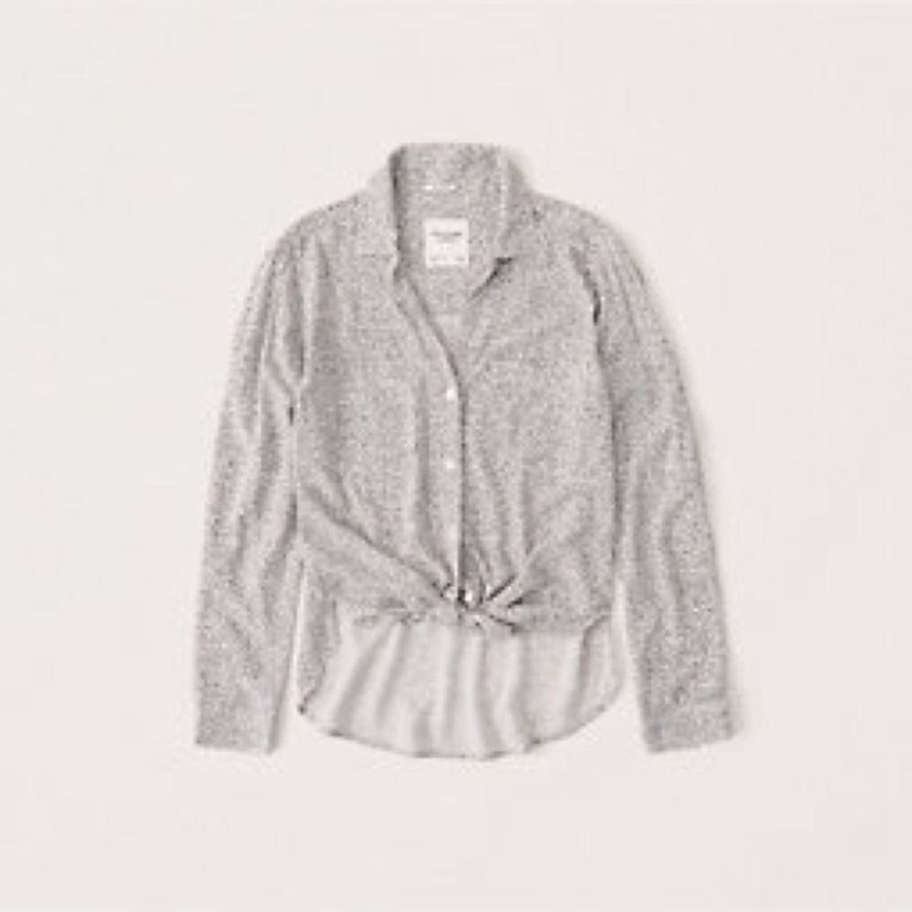 Abercrombie & Fitch long sleeve tie front